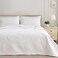 Exclusivo Mezcla Queen Quilt Bedding Set Lightweight White Quilts Queen Full Size for All Seasons Soft Microfiber Bedspreads Coverlets Bed Cover with Leaf Pattern 3 Piece