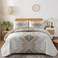 Dintszyayue Brown Boho Quilt Set King3 Pieces Aztec Texture Quilt with 2 PillowcasesBohemian Geometric Bedspread Bedding Set Microfiber Quilted Coverlet Set for All Seasons King Size90103
