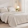 Exclusivo Mezcla Twin Quilt Bedding Set Lightweight Brich Beige Quilts Twin Size for All Seasons Soft Microfiber Bedspreads Coverlets Bed Cover with Leaf Pattern 2 Piece