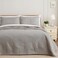 Exclusivo Mezcla Queen Quilt Bedding Set Lightweight Light Grey Quilts Queen Full Size for All Seasons Soft Microfiber Bedspreads Coverlets Bed Cover with Leaf Pattern 3 Piece