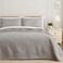 Exclusivo Mezcla Queen Quilt Bedding Set Lightweight Light Grey Quilts Queen Full Size for All Seasons Soft Microfiber Bedspreads Coverlets Bed Cover with Leaf Pattern 3 Piece