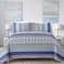 WONGS BEDDING Boho Quilt Set Twin Size Blue Bohemian 2 Pieces Quilt Sets Lightweight Bedspread Coverlet Bedding Set for All Season 68x86