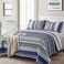 WONGS BEDDING Boho Quilt Set Twin Size Blue Bohemian 2 Pieces Quilt Sets Lightweight Bedspread Coverlet Bedding Set for All Season 68x86