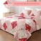 Whale Flotilla Patchwork Quilt King Size Extra Soft Boho Floral Bedspreads for Bed Reversible Lightweight King Quilt Bedding Set Printed Coverlets with 2 Pillow Shams for All Seasons Red
