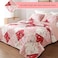 Whale Flotilla Patchwork Quilts Queen Size Extra Soft Boho Floral Bedspreads for Bed Reversible Lightweight Full Queen Quilt Bedding Set Printed Coverlets with 2 Pillow Shams for All Seasons Red