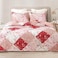 Whale Flotilla Patchwork Quilts Queen Size Extra Soft Boho Floral Bedspreads for Bed Reversible Lightweight Full Queen Quilt Bedding Set Printed Coverlets with 2 Pillow Shams for All Seasons Red