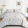 Anibedding Queen Size Quilt Sets Green Floral Pattern Quilt Bedding Set 3 Pieces Botanical Quilt Soft Microfiber Bed Coverlet for All Season96 x 90