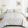 Anibedding Queen Size Quilt Sets Green Floral Pattern Quilt Bedding Set 3 Pieces Botanical Quilt Soft Microfiber Bed Coverlet for All Season96 x 90