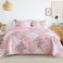Whale Flotilla Patchwork Quilt Twin Size Extra Soft Boho Floral Bedspreads for Bed Reversible Lightweight Twin Quilt Bedding Set Printed Coverlets with 1 Pillow Sham for All Seasons Pink