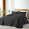 WURUIBO FullQueen Quilt Set BlackUltrasonic Embossed Bedspread Lightweight Microfiber Coverlet Modern Thin Bedding Set for All Season 3 Piece1 Quilt2 Pillow Shams