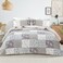 Whale Flotilla Patchwork Quilt Twin Size Extra Soft Boho Floral Bedspreads for Bed Reversible Lightweight Twin Quilt Bedding Set Printed Coverlets with 1 Pillow Sham for All Seasons Grey