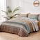 WONGS BEDDING Boho Fall Quilt Set King Brown Bohemian Quilt Bedding Set Ultra Soft Lightweight Bed Decor Bedspread for All Season Reversible Microfiber Coverlet Bedding Set 103x903 Pieces