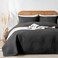 OARAGE Queen Quilt Bedding Set Soft Lightweight Black Bedspread with Leaf PatternUltrasonic Microfiber Bed Coverlet Full Size for All Season 1 Quilt 2 Shams
