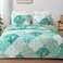 Whale Flotilla Patchwork Quilt King Size Extra Soft Boho Floral Bedspreads for Bed Reversible Lightweight King Quilt Bedding Set Printed Coverlets with 2 Pillow Shams for All Seasons Green