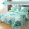 Whale Flotilla Patchwork Quilt King Size Extra Soft Boho Floral Bedspreads for Bed Reversible Lightweight King Quilt Bedding Set Printed Coverlets with 2 Pillow Shams for All Seasons Green