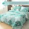 Whale Flotilla Patchwork Quilt Twin Size Extra Soft Boho Floral Bedspreads for Bed Reversible Lightweight Twin Quilt Bedding Set Printed Coverlets with 1 Pillow Sham for All Seasons Green
