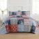 Secgo California King Comforter Set for Bed 100 Cotton Quilts Cal King Size Black Bedspreads 120 110 Inch with 2 Pillow Shams Patchwork Reversible Lightweight Bedding