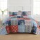 Secgo California King Comforter Set for Bed 100 Cotton Quilts Cal King Size Black Bedspreads 120 110 Inch with 2 Pillow Shams Patchwork Reversible Lightweight Bedding