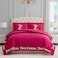 Juicy Couture Comforter Set Gothic Design Bedding Queen 3 Piece Set Includes 1 90 x 92 Comforter and 2 20 x 26 Shams Wrinkle Resistant Premium Bedroom Decor Hot Pink