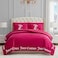 Juicy Couture Comforter Set Gothic Design Bedding Queen 3 Piece Set Includes 1 90 x 92 Comforter and 2 20 x 26 Shams Wrinkle Resistant Premium Bedroom Decor Hot Pink