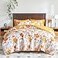 UOZZI BEDDING Botanical Comforter Sheet Set White Flower Bed in a Bag 7 Pieces Queen Size Bedding Set 1 Comforter 2 Pillow Shams 1 Flat Sheet 1 Fitted Sheet 2 Pillowcases