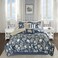 Madison Park 100 Cotton Comforter Set Coastal Coral Starfish Design All Season Down Alternative Cozy Bedding with Matching Shams Decorative Pillow Queen90x90 Blue Cape Cod Navy 7pcs