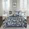 Madison Park 100 Cotton Comforter Set Coastal Coral Starfish Design All Season Down Alternative Cozy Bedding with Matching Shams Decorative Pillow Queen90x90 Blue Cape Cod Navy 7pcs