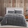 Eddie Bauer King Comforter Set Microsuede Bedding with Soft Sherpa Reverse 3 Piece Bed Set with Matching Pillowcases Sherwood Grey