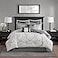 Madison Park Odette Cozy Comforter Set Jacquard Damask Medallion Design Modern All Season Down Alternative Bedding Shams Decorative Pillows Queen90 in x 90 in Silver 8 Piece