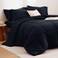 Bedsure Black Comforter Set King 7 Pieces Solid Bed in a Bag King Bed Set with Comforter Sheets Pillowcases Shams