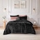 Intelligent Design Queen Comforter Set Velvet Comforter Set Luxury Diamond Quilting Comforter Set Fluffy Comforter Bed Set with Decorative Pillowand 2 Shams 4 Piece Black FullQueen
