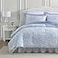 Laura Ashley King Comforter Set Cotton Reversible Bedding Set with Matching Shams Farmhouse Home Dcor Bedford Blue King