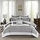 Comfort Spaces Malcom Cozy Comforter Set Modern Trendy Design All Season Down Alternative Bedding Matching Shams Hotel Deluxe Gray Queen