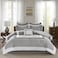 Comfort Spaces Malcom Cozy Comforter Set Modern Trendy Design All Season Down Alternative Bedding Matching Shams Hotel Deluxe Gray Queen