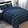 Basic Beyond Queen Comforter Set Navy and Green Buffalo Plaid Comforter Set Queen Down Alternative Bed Comforter Queen Set for All Season1 Comforter with 2 Pillow Shams 88 x 92