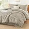 Litanika Oatmeal King Comforter Set 3 Pieces Lightweight Tufted Bedding Sets Down Alternative Comforter Fluffy Bed Set Gift Choice