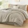 Litanika Oatmeal King Comforter Set 3 Pieces Lightweight Tufted Bedding Sets Down Alternative Comforter Fluffy Bed Set Gift Choice