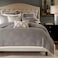 Madison Park Signature Cozy Comforter Set All Season Bedding Combo Filled Insert and Removable Duvet Cover Shams Decorative Pillows Queen 92 in x 96 in Geometric Grey 9 Piece