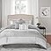 Madison Park Luxury Comforter SetTraditional Jacquard Design All Season Down Alternative Bedding Matching Bedskirt Decorative Pillows King104x92 Bennett Geometric Grey 7 Piece