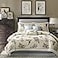 Madison Park Quincy Cozy Comforter Nature Scenery Design All Season Bedding Matching Bed Skirt Decorative Pillows Quincy Leaf Bird Khaki Cal King104x92 7 Piece