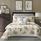 Madison Park Quincy Cozy Comforter Nature Scenery Design All Season Bedding Matching Bed Skirt Decorative Pillows Quincy Leaf Bird Khaki Cal King104x92 7 Piece