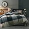 mixinni Queen Comforter Set Lightweight Modern Style Checkered Pattern Comforter for Boys Men 1 Geometric Comforter and 2 Pillow Shams All SeasonQueen Size