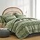 KAKIJUMN Sage Green Tufted Comforter Set Queen Size 7 Piece Bed in a Bag Shabby Chic Boho Comforter and Sheet Set Pom Pom Textured Bed Set All Season Soft Microfiber Complete Bedding SetGreenQueen
