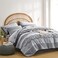 KAKIJUMN Grey Tufted Comforter Set King Size 7 Piece Bed in a Bag Shabby Chic Boho Comforter and Sheet Set Pom Pom Textured Bed Set All Season Soft Microfiber Complete Bedding SetGreyKing