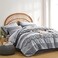 KAKIJUMN Grey Tufted Comforter Set King Size 7 Piece Bed in a Bag Shabby Chic Boho Comforter and Sheet Set Pom Pom Textured Bed Set All Season Soft Microfiber Complete Bedding SetGreyKing