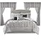 Madison Park Essentials Room in a Bag Faux Silk Comforter Set Luxe Diamond Tufting All Season Bedding Matching Curtains Decorative Pillows Grey Queen90x90 24 Piece
