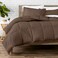 Bare Home Comforter Set Queen Size UltraSoft Goose Down Alternative Premium 1800 Series All Season Warmth Queen Cocoa