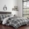 Eddie Bauer Twin Comforter Set Reversible Cotton Bedding with Matching Sham MediumWeight for Year Round Use Dorm Essentials Coal Creek Grey