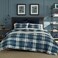 Nautica King Size Comforter Set Reversible Bedding with Matching Shams Stylish Plaid Home Decor Crossview Navy King