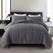 DOWNCOOL Full Size Comforter Sets All Season Bedding Comforters Sets with 2 Pillow Cases 3 Pieces Bed Set Down Alternative Comforter Set Grey Bedding Sets Full82x86